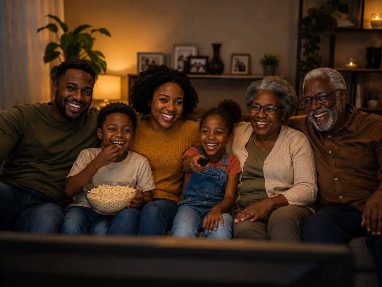 A household renewing a television subscription with TopupNaija